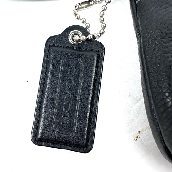 Coach Park Wristlet Black Leather Clutch Large Hangtag Wallet Night Out - Picture 2 of 9